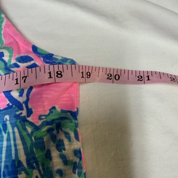 Lilly Pulitzer Essie Dress Medium Barefoot Princess Split Neck EUC - Picture 10 of 11